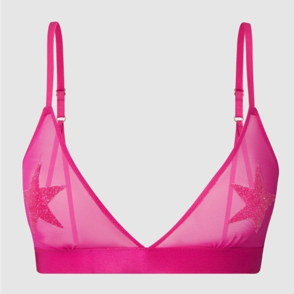 NWT Understatement mesh triangle bralette crystal embellished